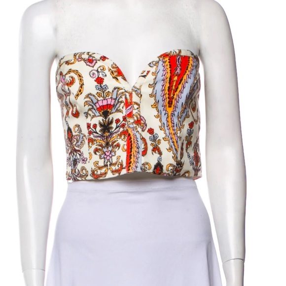 Mara Hoffman rilynn paisley bustier crop top - Picture 2 of 10